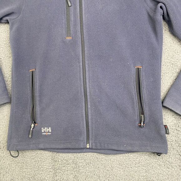 Helly Hansen Jacket Full-Zip Polartec Fleece Workwear Coat Medium Blue - Picture 7 of 11